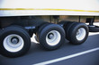 Speeding tires on semi-truck
