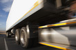 Semi-truck speeding on remote road