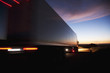 Semi-truck speeding on remote road