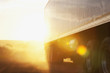Semi-truck driving on dirt road
