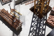 Girders on construction site