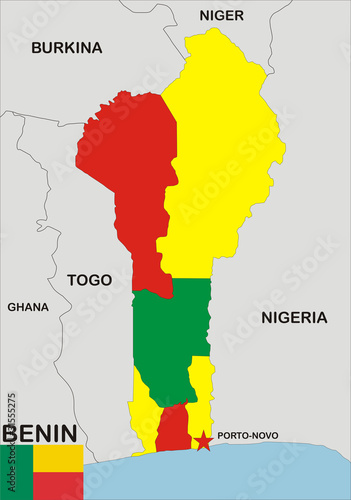 Illustration: Benin Map Benin Map