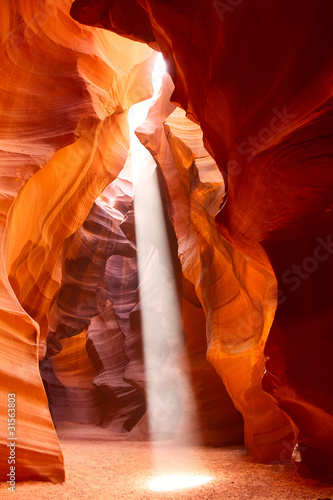 Photo: Sunbeam in Upper Antelope Canyon, Arizona, USA Sunbeam in Upper Antelope Canyon, Arizona, USA