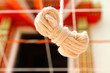 Holy thread decoration for new temple celebration