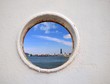 Kaohsiung Port Seen Through a Porthole