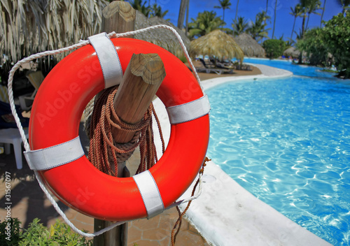 Photo: red lifebuoy red lifebuoy