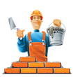 builder in helmet vector