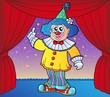 Clown on circus stage 2 Clown on circus stage 2