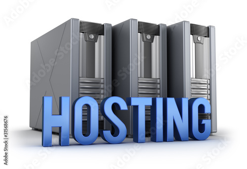 Illustration: Hosting word and Servers Hosting word and Servers