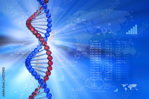 Illustration: Genetic engineering scientific concept Genetic engineering scientific concept