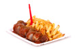 Currywurst mit Pommes
