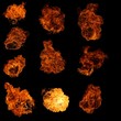 set of flames set of flames