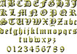 Number and letter gothic