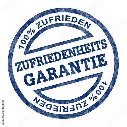 Illustration: ZUFRIEDENHEITS GARANTIE button ZUFRIEDENHEITS GARANTIE button