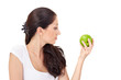 Photo: Young attractive woman with green apple Young attractive woman with green apple