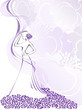 women's silhouette on purple women's silhouette on purple
