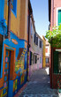 Venice, Burano island street Venice, Burano island street