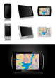 Vektor: GPS device - global positioning system vector illustration GPS device - global positioning system vector illustration