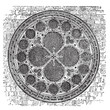 Dean's eye rose window in the North Transept of Lincoln Cathedra Dean's eye rose window in the North Transept of Lincoln Cathedra