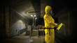 Hazadous Material Inspector in underground train tunnel Hazadous Material Inspector in underground train tunnel