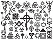 Medieval Occult Signs And Magic Stamps, Locks, Knots