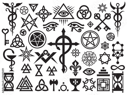 Vector: Medieval Occult Signs And Magic Stamps, Locks, Knots Medieval Occult Signs And Magic Stamps, Locks, Knots
