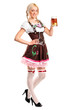Full length portrait of a woman wearing a traditional costume ho Full length portrait of a woman wearing a traditional costume ho