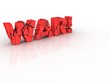 War Cracked 3d text