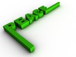 3d green peace text