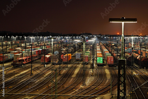 Photo: Rangierbahnhof Maschen am Abend Rangierbahnhof Maschen am Abend