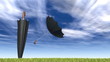 Unbrellas on a windy day Unbrellas on a windy day