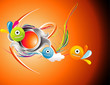 vector abstract cartoon illustration