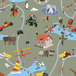 Big World For Little People - Seamless Pattern Big World For Little People - Seamless Pattern
