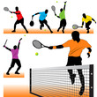 Tennis silhouettes set 02