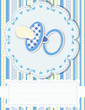 Baby greetings card with green nipple