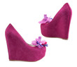 Women's shoes on a white background. Women's shoes on a white background.