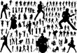 Music vector silhouettes Music vector silhouettes