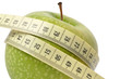 Apple and measuring tape