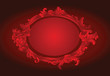 Vector: deep red background with decor floral frame deep red background with decor floral frame