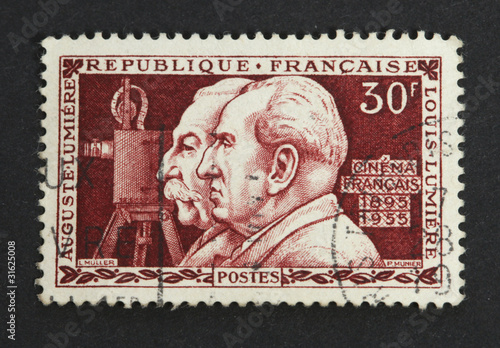 Photo: Brothers Lumiere on a stamp Brothers Lumiere on a stamp