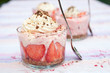 Fresh dessert with mascarpone and whipped cream Fresh dessert with mascarpone and whipped cream