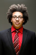 Confident young teenager with afro