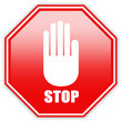 Stop hand sign