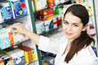 Pharmacy chemist woman in drugstore Pharmacy chemist woman in drugstore