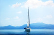 yacht and blue water ocean