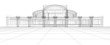 Abstract sketch of office building Abstract sketch of office building