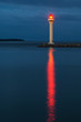 Lighthouse in Cannes at night