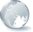 Glass Globe - Europe and Africa (suitable for white background)