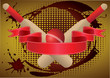 cricket ribbon grunge