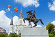 Saint Louis Cathedral and statue of Andrew Jackson